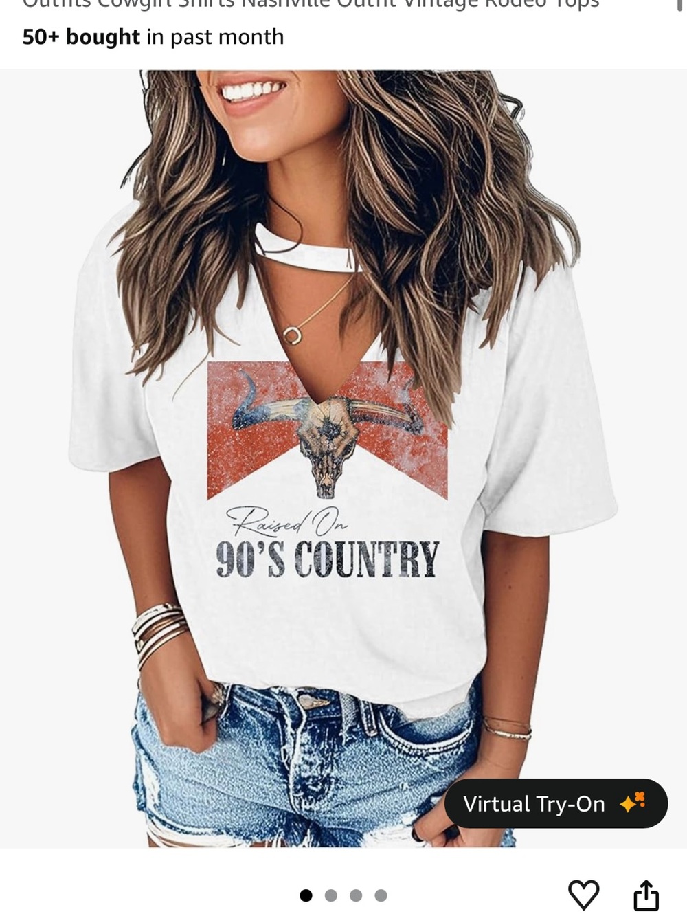Raised On 90's Country White Graphic Tee